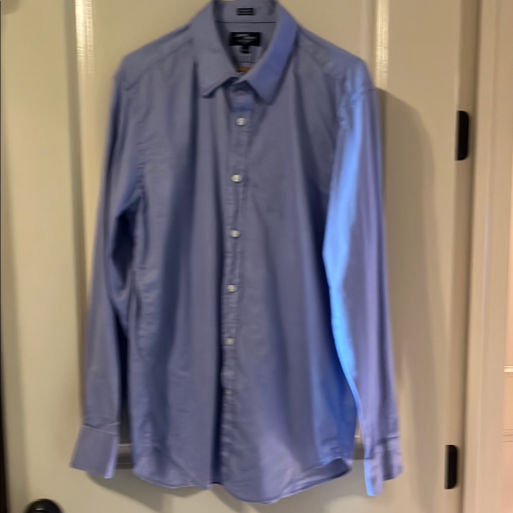 J. Crew Men's Blue LS Cotton Dress Shirt, Sz L